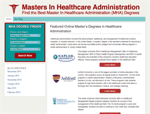 Tablet Screenshot of mastersinhealthcareadministration.com